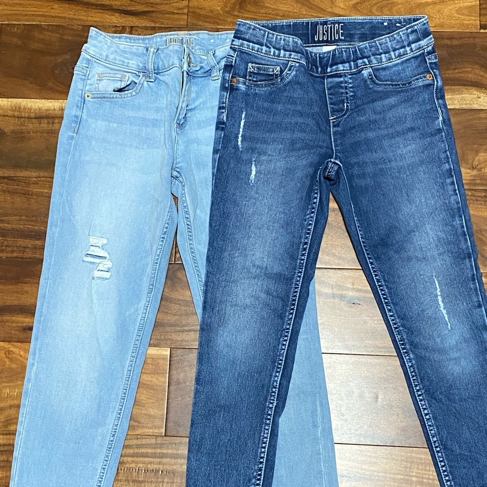 (2) Justice Skinny Jeans for Girls